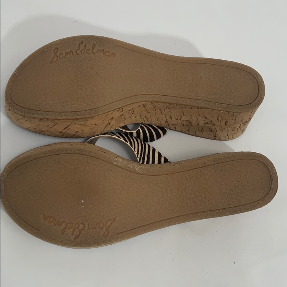 Sam Edelman cork platform wedge leather sandals - Picture 8 of 8